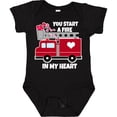 thumbnail image 3 of Inktastic Valentine Fire Truck White and Pink Hearts Boys or Girls Baby Bodysuit, 3 of 5