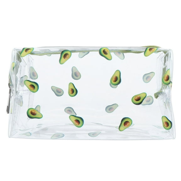 Niceauty See Through Travel Toiletry Bag Makeup Pouch Green PVC Storage 1Pcs