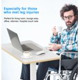 thumbnail image 3 of C Shape Mobile Standing Desk, Height Adjustable Overbed Table Laptop Desk for Hospital Office Home, Portable Bedside Sofa Side Table with Hidden Wheels, 3 of 9