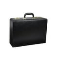 thumbnail image 3 of Homestock Seaside Style Large Expandable Faux Leather Attach Case Executive Business Case Featuring Ample Storage And Distinctive Matte Finish, 17.75" L X 12.88" H X 5.5" W-Color:Black, 3 of 6