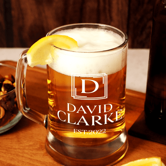Custom Beer Mug 12 oz – Personalized Soda Lime Glass with UV Print
