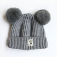 thumbnail image 3 of Baby Boys Girls Hat Winter Knitted Hat Double Pom Beanie Bobble Hat,Warm Ski Beanie Hat,for 0-36 Months Baby, 3 of 6