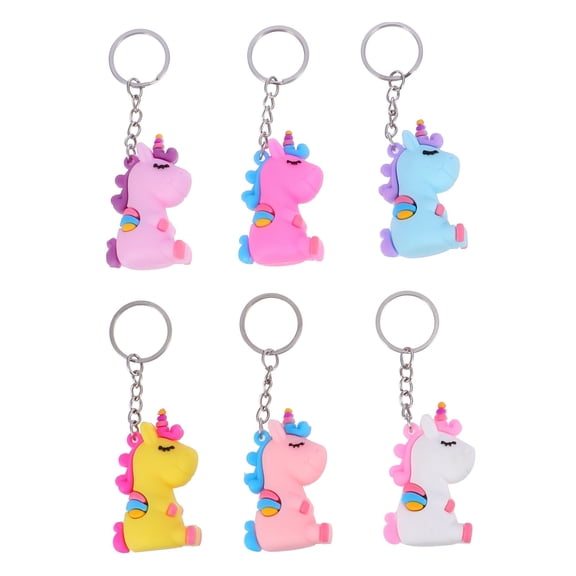 Raindrops 6 Pcs Unicorn Keychain High-quality Fine Workmanship