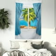 thumbnail image 5 of Image of Window View Tropical Beach Palm Ocean Art Picture Wall Hanging Tapestry, 5 of 5