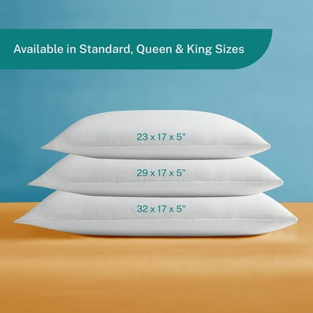 Sleep Innovations - Reversible Cooling Gel Memory Foam & Memory Foam Queen Pillow - White
