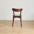 thumbnail image 3 of GZXS Solid Oak Wood Dining Chair, Mid Century Modern Dining Chair with Curved Backrest and Wide Sitting Surface, Chairs for Dining Room, Living Room, Walnut, 3 of 10