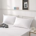 thumbnail image 1 of Protector De Almohada, Tamaño Estándar, 100% Algodón Egipcio, Fundas De Almohada De 400 Hilos, Tejido De Satén, Fundas De Almohada Con Cremallera Oculta, Transpirable, Fácil Cuidado, Juego De 2 (Blanc, 1 of 5