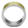 thumbnail image 3 of TK2413 - Two-Tone IP Gold (Ion Plating) Stainless Steel Ring with No Stone, 3 of 4