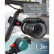 thumbnail image 3 of Cable de bloqueo de bicicleta (4 pies), código de combinación reiniciable de 5 dígitos de cuerda automática, cable de seguridad de cadena de bicicleta de acero flexible con soporte de montaje para bicicleta - Negro ER, 3 of 5