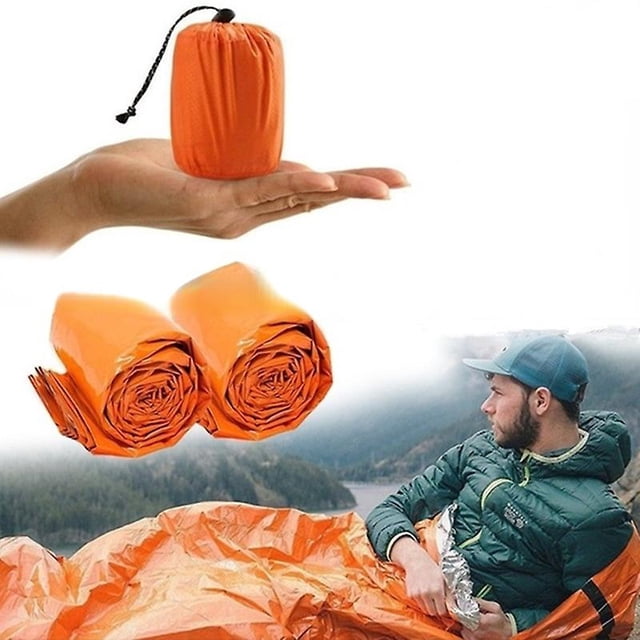 Saco de dormir de emergencia Camping Life, manta impermeable y abrigada