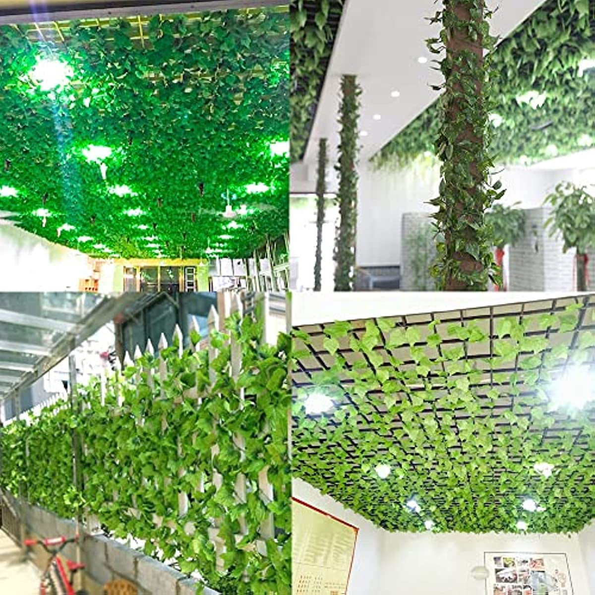 36 Piece Set 84ft Artificial Ivy Garland Fake Plant, Fake Ivy Leaf Green Garland Hanging Plant Vine For Aesthetic Bedroom Garden Party Wedding Wall Room Christmas Decoration