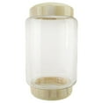 thumbnail image 3 of Northlight 13.5" Cylindrical Transparent Glass Container with Wooden Base and Lid - Clear/Brown, 3 of 4