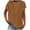 Khaki, variant on Women's Plus Size Casual Cotton Linen V Neck Button Top, Short Sleeve Cap Sleeve Blouse, Lightweight T Shirt for Daily Summer Wear Beige L