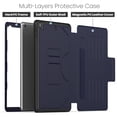 thumbnail image 2 of Business-Style Case for Apple iPad 9th/8th/7th Generation (2021/2020/2019) 10.2", PU Leather Protective Folio Heavy-Duty Case with Magnetic Stand /Pencil Holder /Auto Sleep Wake Function, Navyblue, 2 of 8