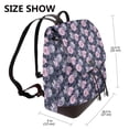 thumbnail image 2 of Uemuo Flowers for Backpack Purse for Women Large Capacity Multipurpose Travel Bag Leather Backpack Shoulder Bag Womens Backpacks, 2 of 4
