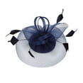 thumbnail image 7 of JFGHDG Fascinators Hats for Women,Tea Party Hats for Women,Head Piece for Women,Hat for Women,Fascinator Headband,Fascinator Hat Flower Feather Mesh Tea Party Hairband Navy One Size, 7 of 7