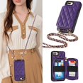 thumbnail image 2 of Allytech Case for iPhone 8 Plus/7 Plus,Vintage Magnetic Leather Detachable Card Slots Wallet Bag Case Kicstand Cover with Hand/Shoulder Strap For iPhone 8 Plus/7 Plus,Purple, 2 of 6