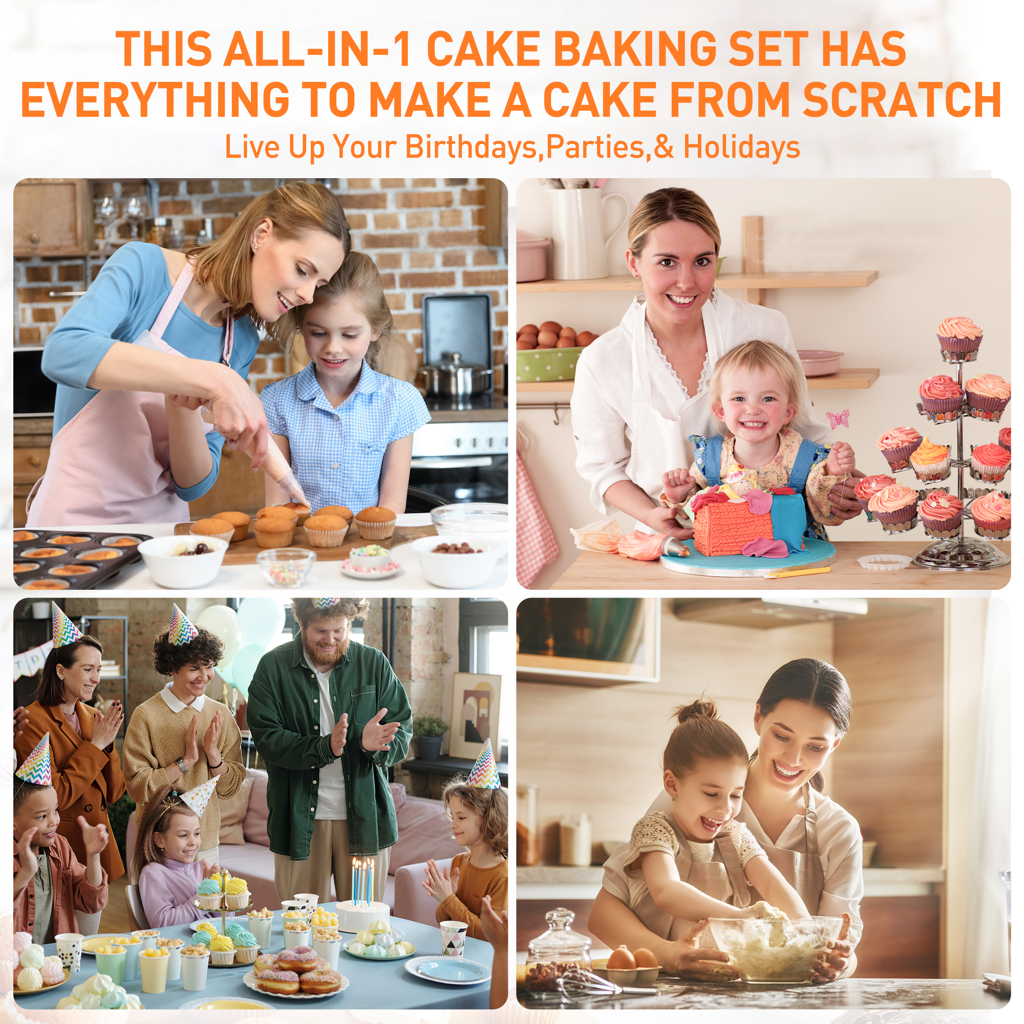 Xueyu 352-Piece Cake Decorating Kit with Rotating Turntable photo 7