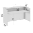 thumbnail image 6 of Arrive 72W x 30D Reception Desk with Shelf in Storm Gray - Engineered Wood, 6 of 8