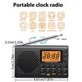thumbnail image 3 of WUSUOWEI Radio Portable à Ondes Courtes, AM, FM, SM Radio à Ondes Courtes avec Réception, Fonctionnant sur Pile, Grand Écran Rétroéclairé, Réglage du Réveil, Adapté pour la Lecture et l'Enregistrement, Camping, 1 Pce, 3 of 8