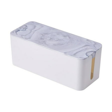 

UMMH Cable Management Box Electrical Outlet Power Strip Cover Electric Wire Power Cord Device Storage Box With Bamboo Lid