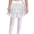 thumbnail image 3 of YiZYiF Kids Girls Sparkly Sequins Dance Skirt Tiered Ruffle Skorts Hip Hop Jazz Performance Costume Silver 10, 3 of 7