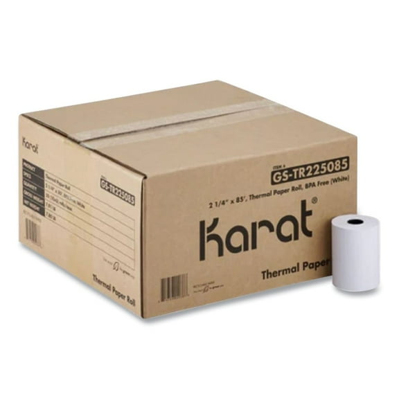 Karat GS-TR225085 2.25 in. x 85 ft. Thermal Paper Rolls - White (50/Carton)