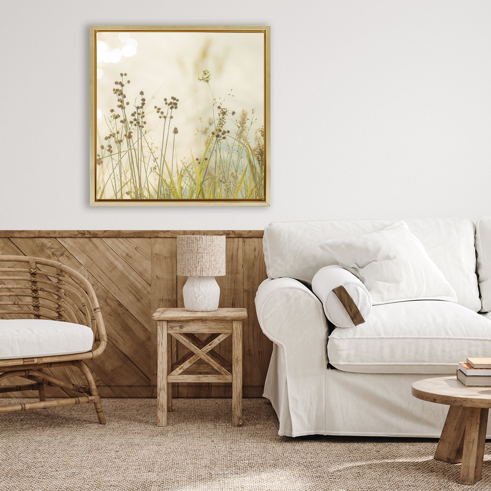 Stupell Industries Country Afternoon Walk Gold Framed Floater Canvas Wall Art, design by Erin Marie