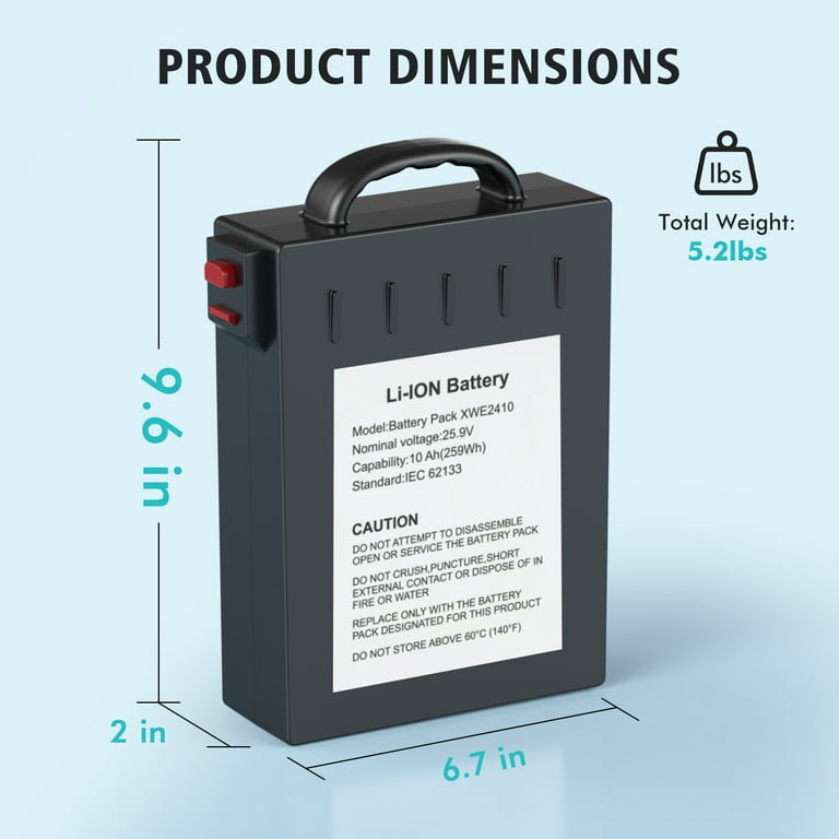Movex 25.9V 10 Ah Replacement Lithium Battery for Electric