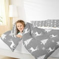 thumbnail image 4 of jejeloiu Cartoon Xmas Reindeer Full Size Comforter Sets,Merry Christmas Tree Bedding Comforter Set,Gray White Snowflake Bedding Sets For Teens,Ultra Soft Home Decor Reversible,3 Pieces, 4 of 8