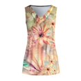 thumbnail image 1 of Gibobby Mujeres moda sin mangas cuello en V entrenamiento Tops impreso Casual atlético Casual chaleco(D,CH), 1 of 5