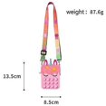 thumbnail image 2 of Monedero Pop Unicorn para niñas, regalo de Navidad de moda, juguetes Fidget, juguete de burbujas de empuje, billetera, bolso de mujer, bandolera con hoyuelos de sílice, Bagrose roj, 2 of 4