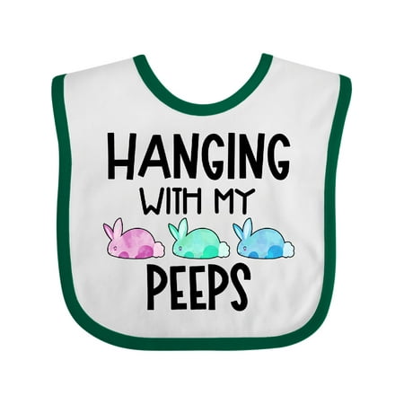 

Inktastic Easter Hanging with My Peeps Pastel Bunnies Gift Baby Boy or Baby Girl Bib