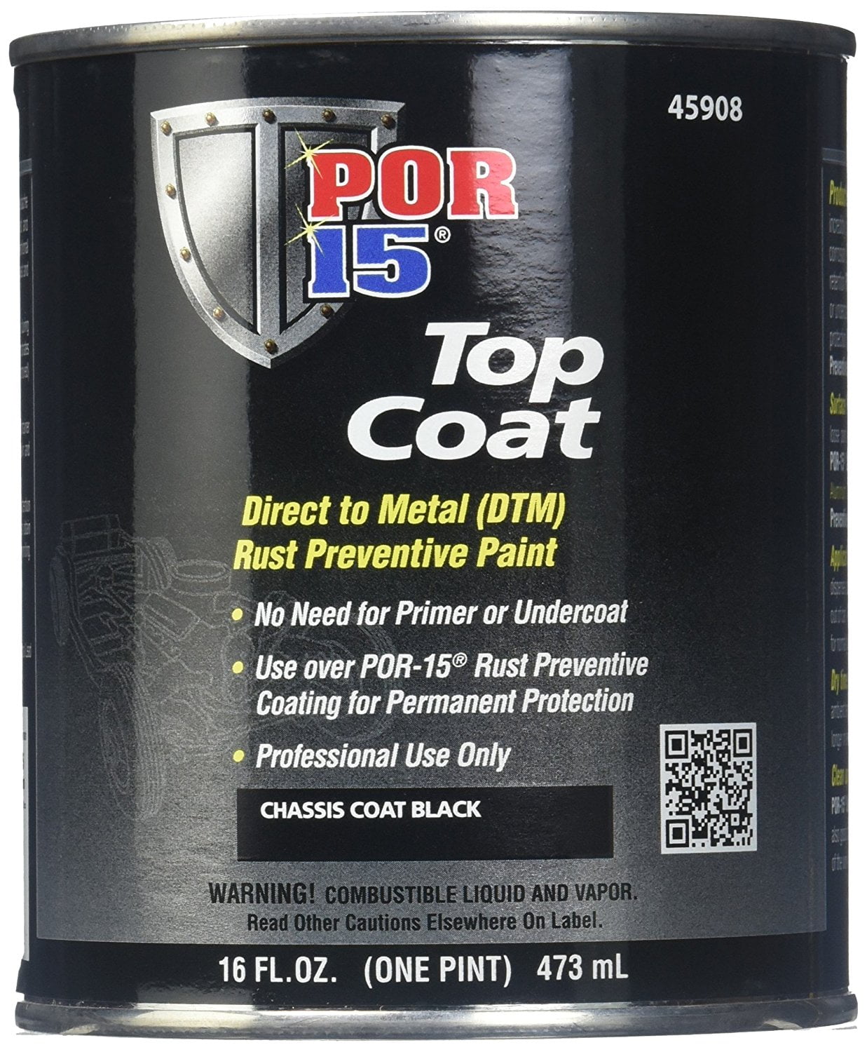 POR 15 CHASSIS COAT BLACK Paint Coating PINT POR15 NEW 45908 Walmart