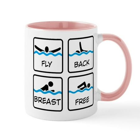 

CafePress - Swimming Mug - 11 oz Ceramic Mug - Novelty Coffee Tea Cup