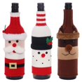 thumbnail image 2 of Feliz Navidad 10*28Cm colorido lindo divertido tejido de punto funda para botella de vino soporte para botella de vino de Navidad, 2 of 4