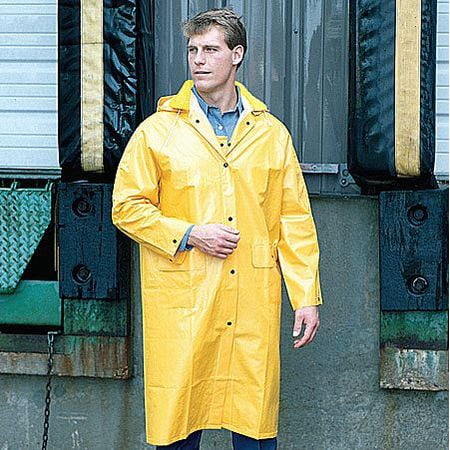 LACROSSE 200C MED Raincoat w/ Detachable Hood, Yellow, M