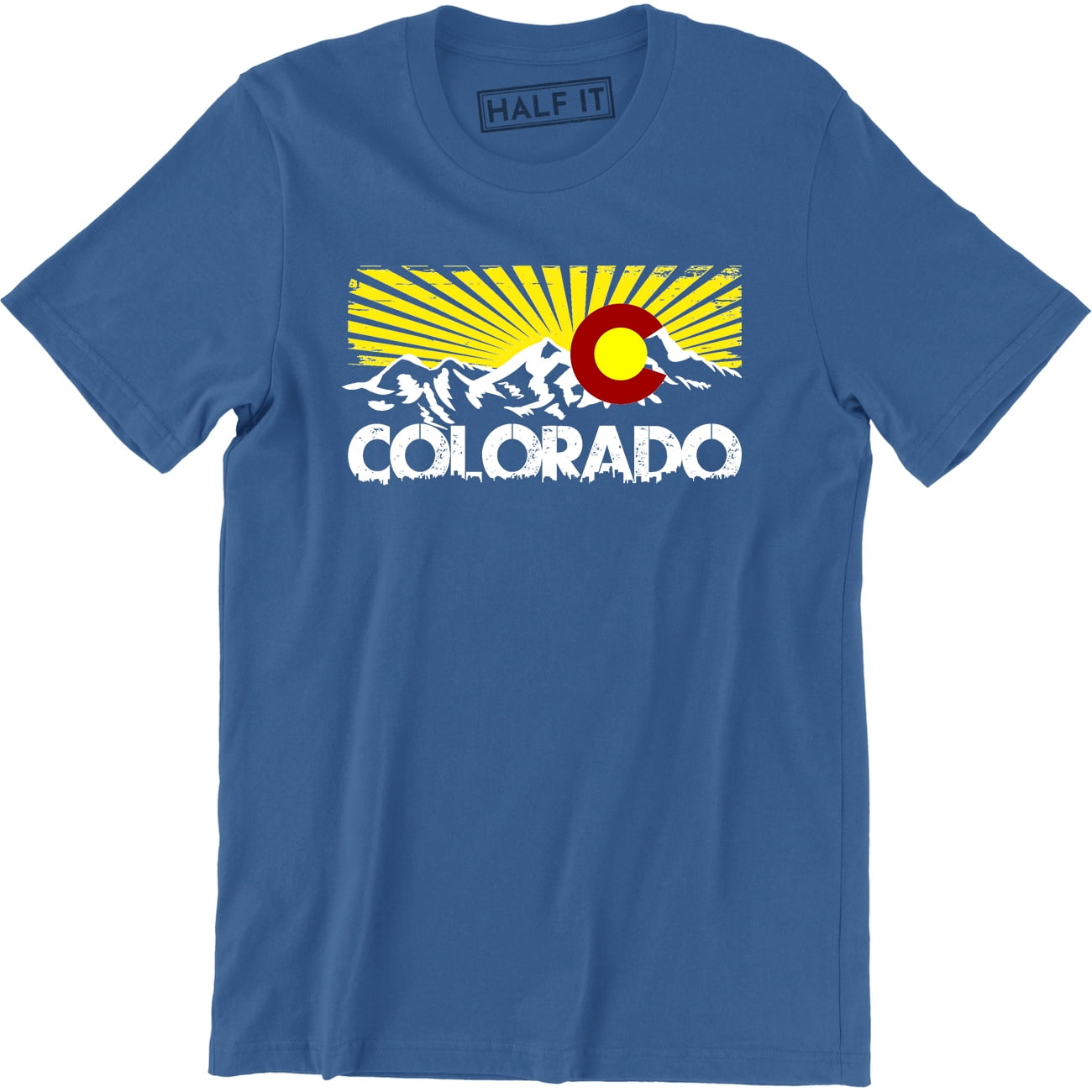 Black Retro Vintage 1980s Denver Colorado T-Shirt Men's S-6XL  US 100% Cotton