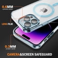 thumbnail image 4 of Decase Magnetic Case for iPhone 14 Pro Max,Compatible with Mag-safe,Military-Grade Protection,Slim Stylish Non-Yellowing Shockproof Case for iPhone 14 Pro Max,Clear Anti-Scratch Back Cover,Blue, 4 of 7