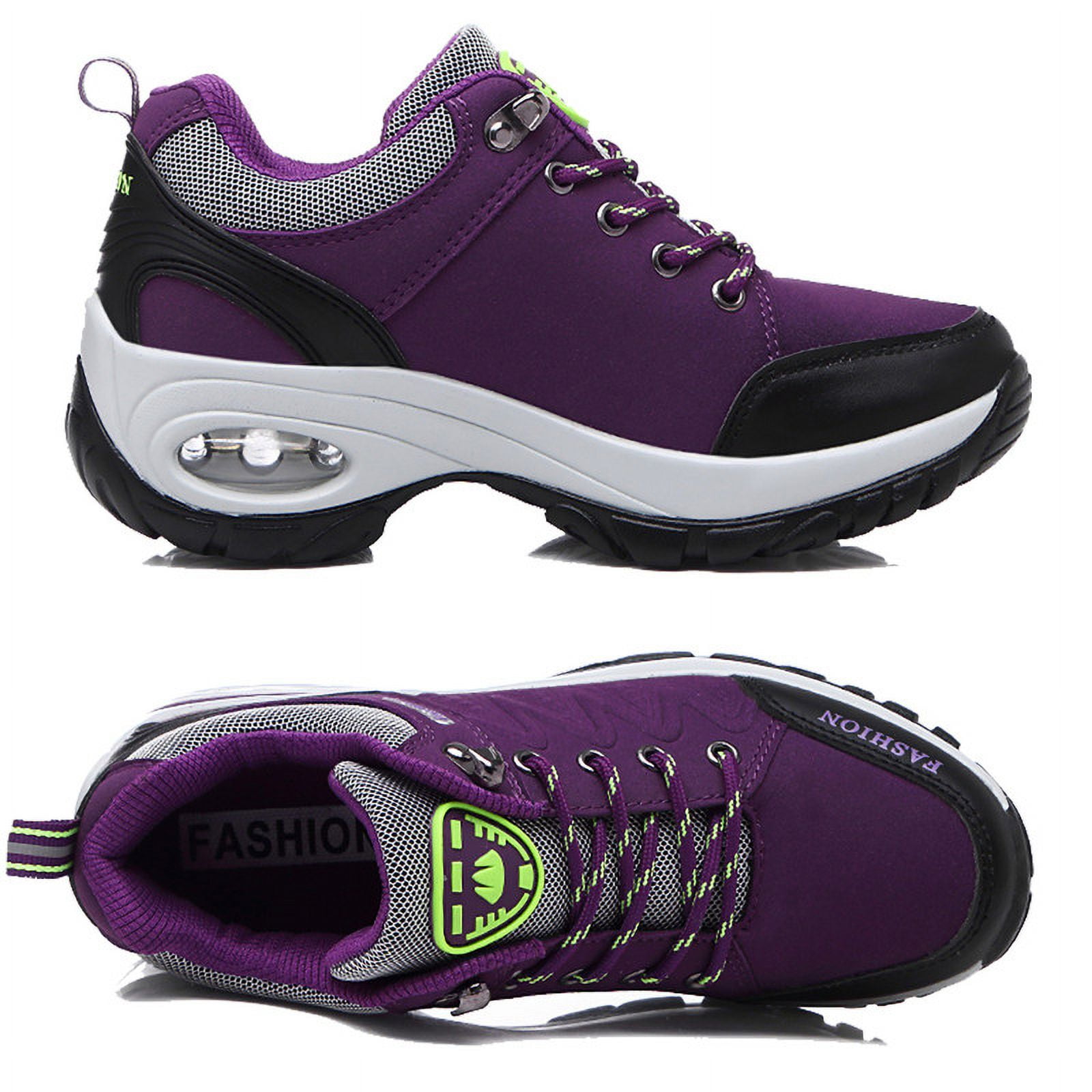 Stepedia Hiking Shoes Women Outdoor Lightweight Air Cushion Boots for Trekking Camping Walking Running, Purple