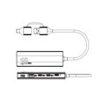 thumbnail image 4 of Portable Type C Hub with 3 Type C Ports and 2 USB 3.0 Ports PD60W Charging Expand Device's Connectivity, 4 of 5
