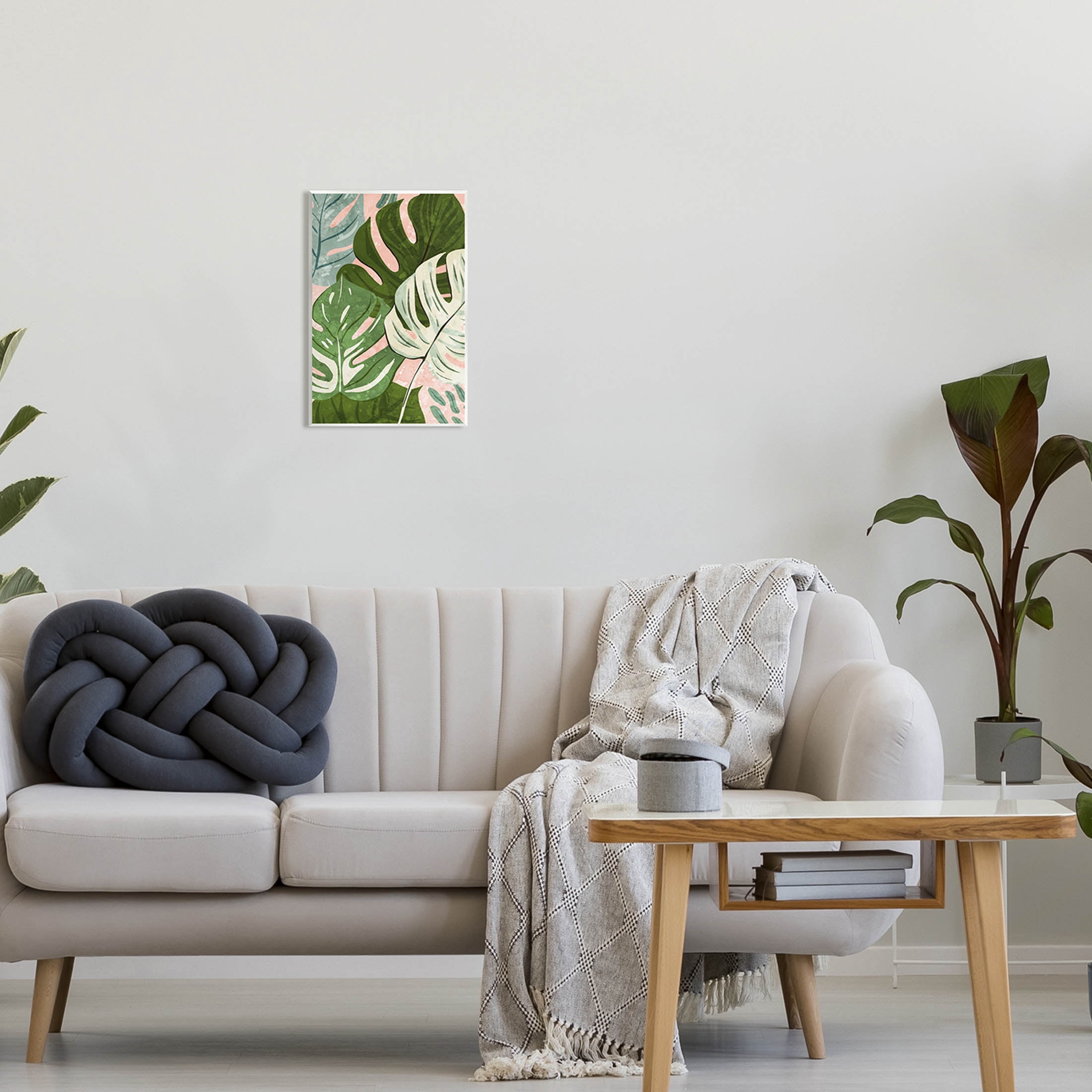 Layered Monstera Plant Leaves Botanical & Floral Graphic Art Unframed Art Print Wall Art
