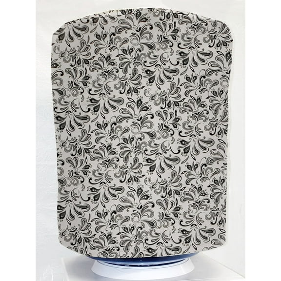 Paisley Water Bottle Cover by Penny's Needful Things (3 Gallon Cover)(Top Spout) (Black & Gray)