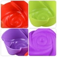 thumbnail image 6 of Baking mold 12 Pcs Rose Muffin Cup Pudding Jelly Gel Mould Silicone Cake Mold Chocolate Sugar Craft Mould Decorative Bakery DIY Accessory (Random Color), 6 of 7