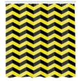 thumbnail image 3 of Ambesonne Yellow Chevron Shower Curtain, Warning Sign Image, 69"Wx70"L, Black Yellow, 3 of 3
