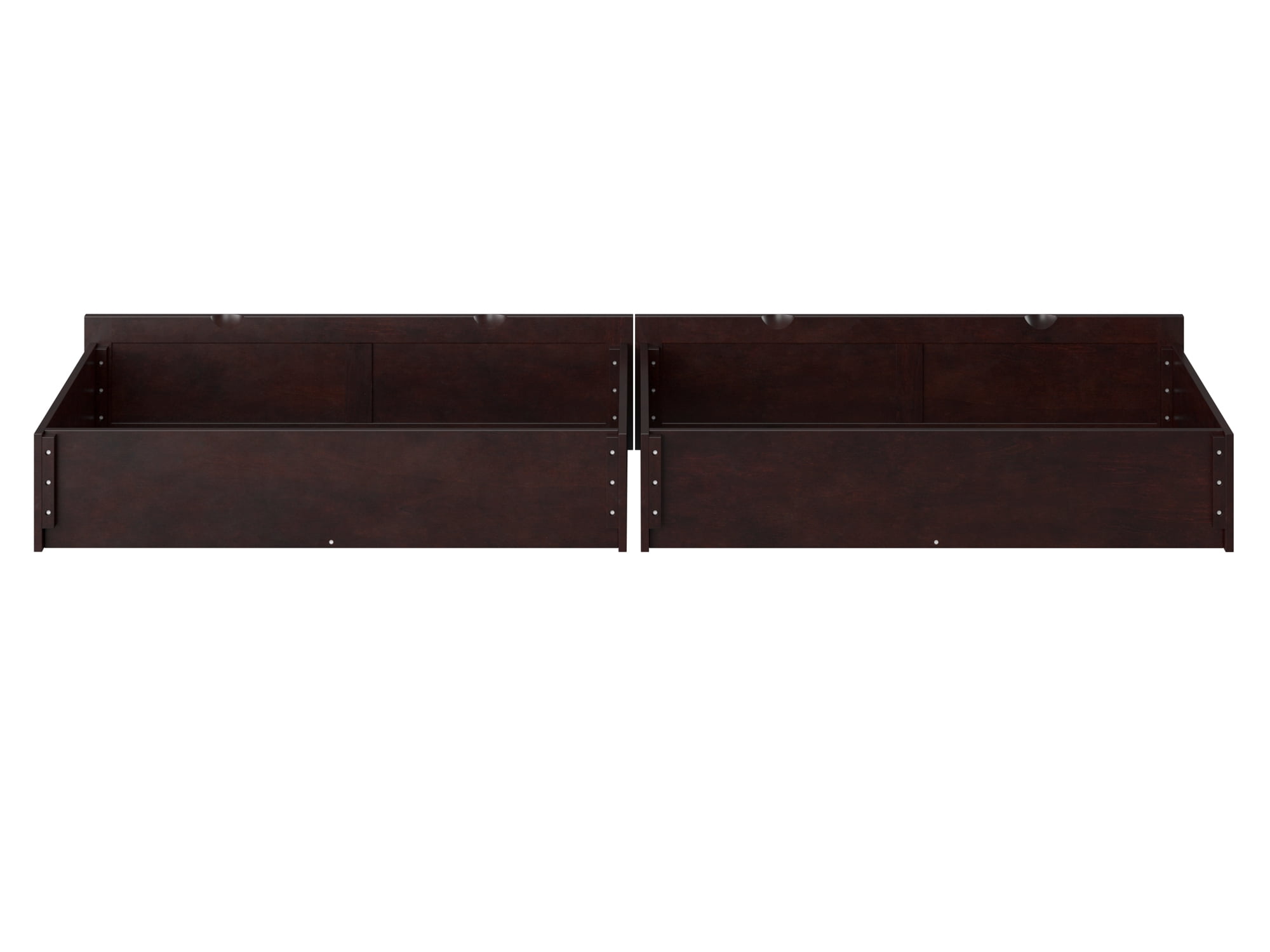 AFI Set of 2 Solid Wood Under Bed Storage Drawers, Twin-XL/Queen, Espresso