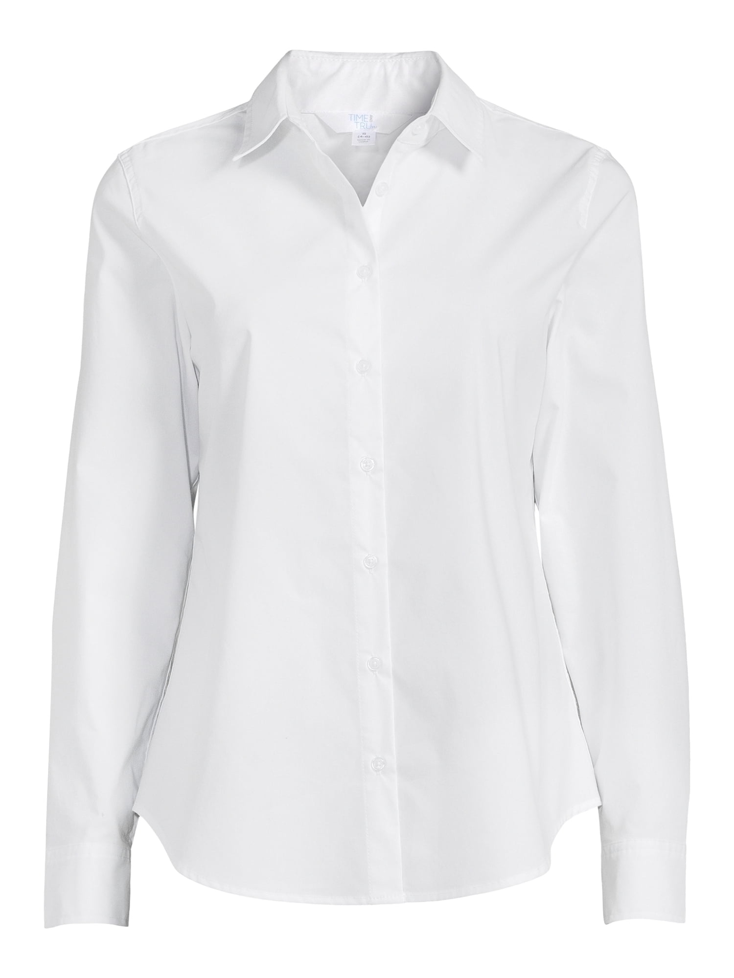 Time and Tru Women's Long Sleeve Button Down Shirt