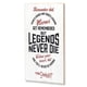thumbnail image 2 of Decoración de pared Open Road Brands The Sandlot Legends Never Die, 2 of 5