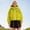 Yellow, variant on Rain Jacket for Women Outdoor Lightweight Windproof Waterproof Zip Up Hooded Windbreaker with Pockets Outerwear