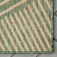 thumbnail image 6 of Well Woven Linden Green Indoor / Outdoor Flat Weave Pile Stripes Geometric Pattern Runner Rug 3x10 (2'7" x 9'10"), 6 of 8